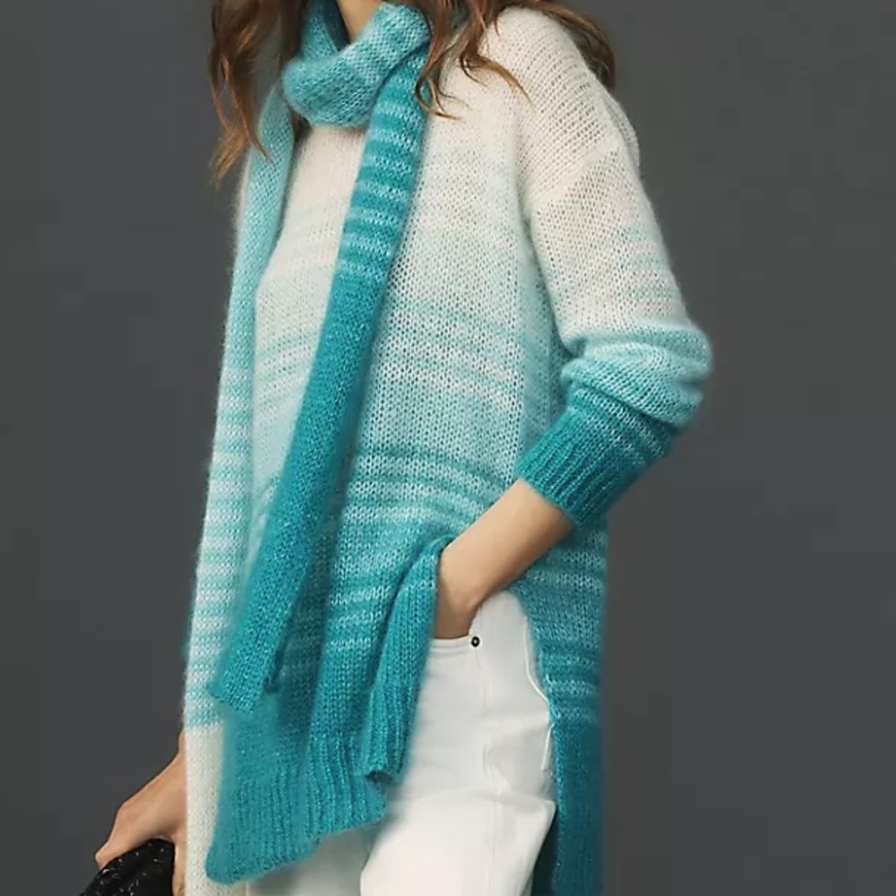 By Anthropologie Ombre Tunic‎ Mohair Sweater Size S